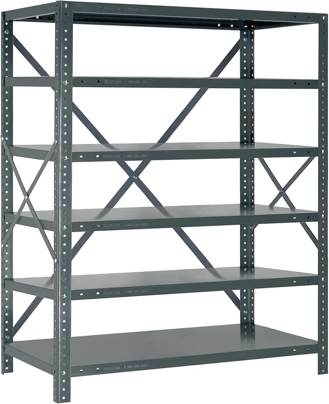Quantum Storage Systems 39-1236-6 IRONMAN Solid Heavy Duty 6 Shelves 39" H x 36" W x 12" D