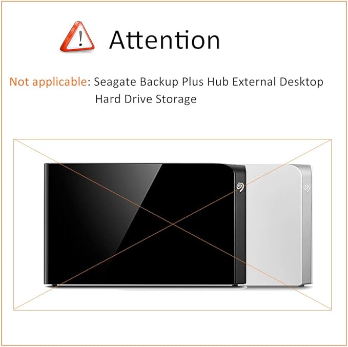BOVKE Hard Drive Case for WD Elements My Book Seagate Expansion Desktop External Hard Drive HDD 6TB 8TB 10TB 12TB 14TB 16TB 18TB 22TB 24TB 26TB 28TB, 3.5 Inch Portable Desktop HDD Carrying Case, Black