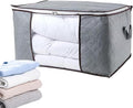 Comforter Storage Bags Boxes with Lid, Large Capacity Solution Organizer, Closet Organizers and Storage Containers Bins for Clothes, Duvets, Blankets, Pillow, Quilt, Bedding, Toys