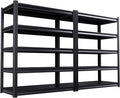 2 Pack Garage Shelving Heavy Duty Storage Shelves 3000LBS Adjustable Garage Shelves 5 Tier Metal Shelving Unit Utility Rack Shelf for Storage Kitchen Warehouse Pantry, 72 "H x 45.7 "W x 19.7" D