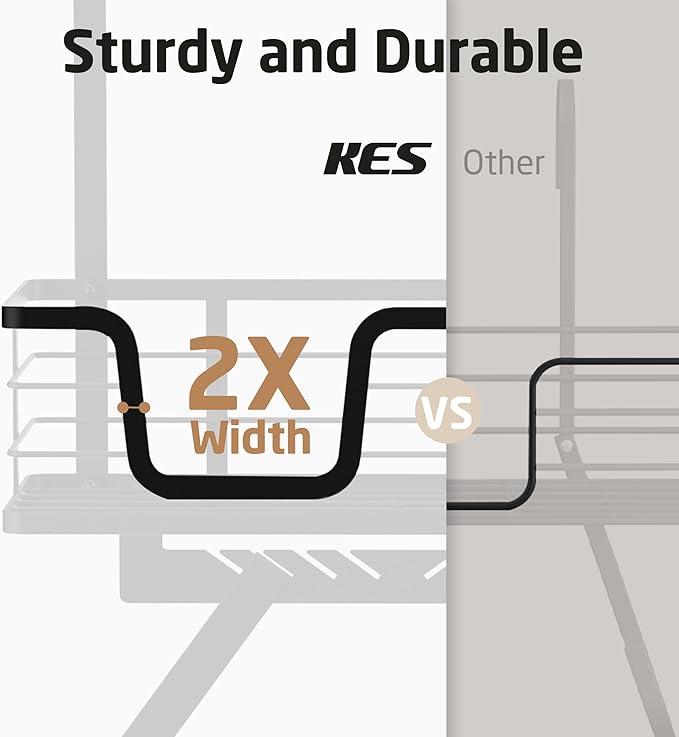 KES Over The Door Ironing Board Holder, Ironing Board Hanger for Laundry Room Organization and Storage Y and T Shaped Fits for 1 3/4 Doors Matte Black, HIR501B-BK