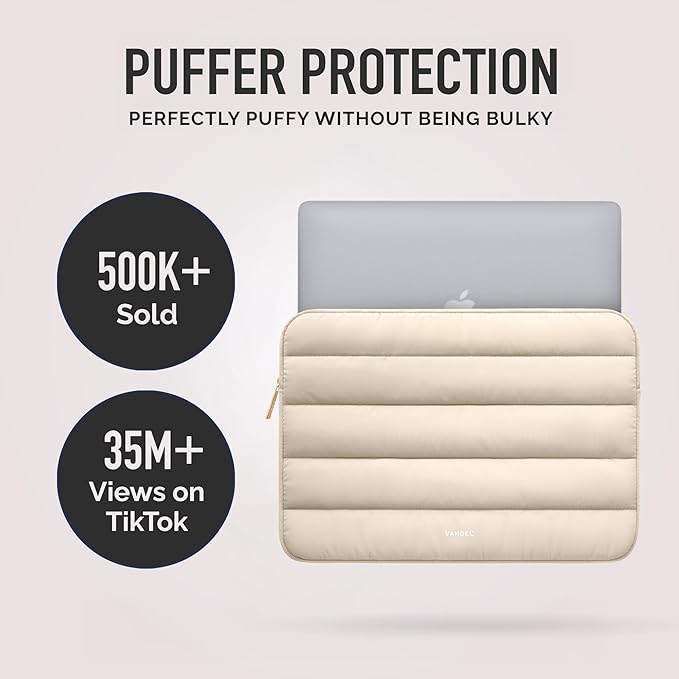 Vandel The Original Puffy Laptop Sleeve Case, 13-14 inch Laptop Sleeve Bag, Laptop Case 13.3 Inch, Compatible with MacBook Air/Pro 13 / Pro 14, iPad Pro 12.9, HP Dell ASUS, Computer Bag Cover