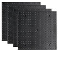 Pegboard Smith 16x16 inch Wall Tool Organizer Pegboard Panels, Black Metal Pegboard for Tool Storage, Workbench Tools Organization Peg Board(4 PCS, Black)