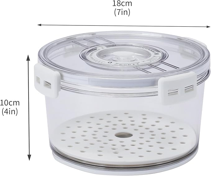 Cheese Container for Refrigerator,Cheese Keeper with Airtight Lid and Time Recording,Cream Block Shredded Cheeses Storage Box,Sliced,Grated,circle Cheddar Cheeses Box for Fridge,kitchen