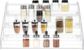 WUIVIUT Spice Rack Organizer For Cabinet, 1 4/5 in/Tier Acrylic Tiered Spice Shelf Can Storage Organizer for Kitchen Pantry Countertop