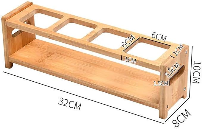 TOPINCN Rack Organizer, Storage Holder Seasoning Storage 4 Holes Shelf Multifunctional Oil Bottle Rack Kitchen Seasoning Organizer for Countertop