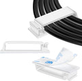 XHF 40 PCS Self Adhesive Cable Clips(XL) White,Wire Clips Cable Management Wire Organizer Cord Holder for Under Desk, Car, Wall, TV PC Ethernet Cable
