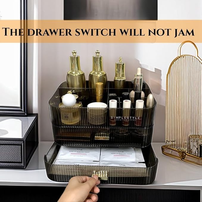 Makeup Organizer with Drawers Stackable Skincare Cosmetic Makeup organization for vanit Bathroom Desk Countertop