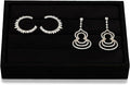 Black Velvet 3-Slots Jewelry Ring Display Tray Showcase Small Jewelry Display Organizer Tray for Rings(M)