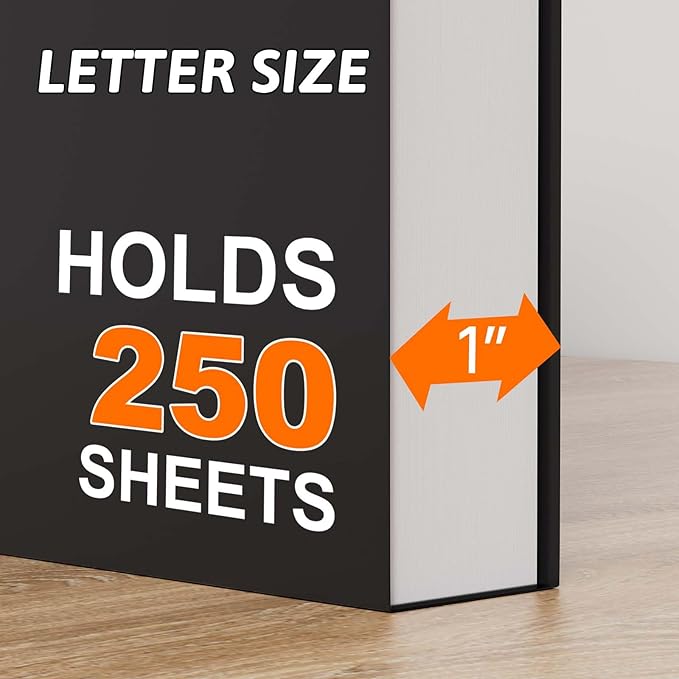 Plastic Hanging File Folders Letter Size,12 Pack Reinforced 1" Expanding Heavy Duty Hanging Organizer Files,Black Hang Folders with Tabs,Durable Filing Cabinet Folders for Office School Home