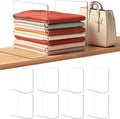 Shelf Dividers for Closet Organization: 12" Tall Acrylic Closet Dividers for Shelves - Clear Free Standing Shelf Separators for Clothing Sweater Purse
