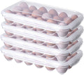 XBY-US 4 Pack Covered Egg Holders,Egg Holder For Refrigerator,travel egg Storage Container,Plastic Refrigerator Egg Trays,camping egg box,Deviled Egg Tray Carrier with Lid Fits 18X4 Eggs(72 Eggs)