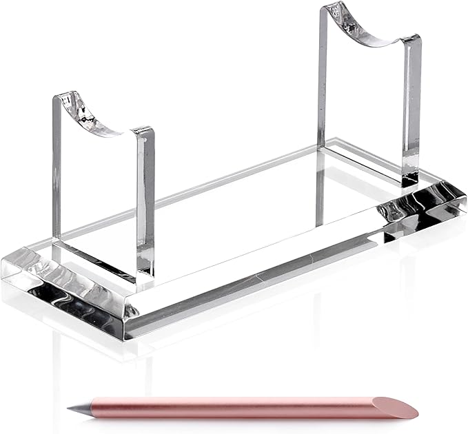 SANRUI Acrylic Pen Holder Display Stand, Shop Fountain Pencil Makeup Brush Rack, Ballpoint Pen Showholder, Paintbrush Drying Rack Organizer Desk for Home School Office Or Store Use