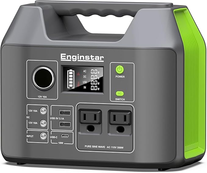 Solar Generator, 296Wh Portable Power Station,110V Pure Sine Wave, 80000mAh Backup Battery Power Supply for CPAP Outdoor Camping, Traveling, and Emergencies