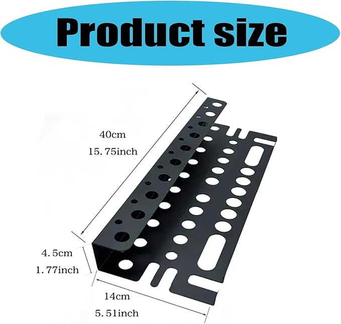 Wall Mount Tool Storage Rack, Screwdriver Organizer with Suspension Holes, Tool Holder