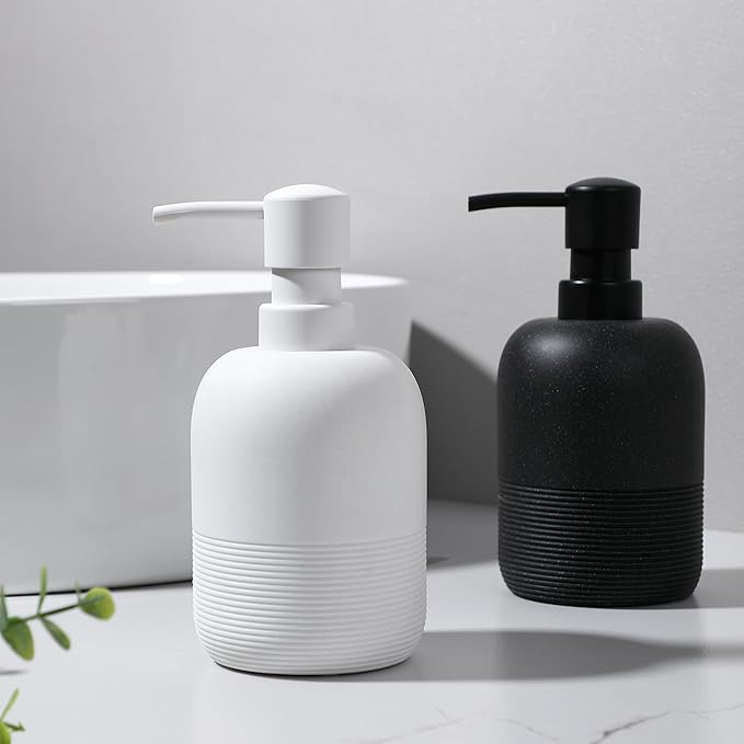 Soap Dispenser White,Hand Soap Lotion Dispenser for Bathroom Countertop,Soap Dispenser for Kitchen.