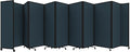 Versare Room Divider 360 Portable Wall Partition | Folding Panels | Large Freestanding Divider | Locking Wheels | Temporary Room Separator