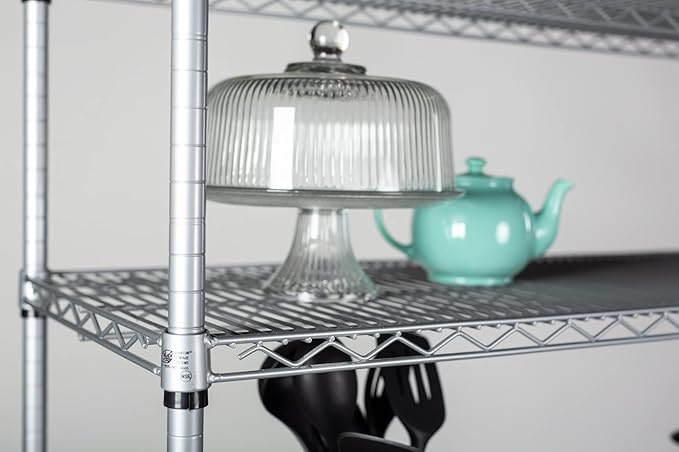 Omega 18" Deep x 48" Wide x 63" High 3 Tier Gray Starter Shelving Unit