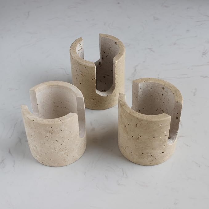 Natural Marble Travertine Sponge Holder for Kitchen Counter, Drying Rack, Sponge Caddy for Sink Organizer - Beige Travertine
