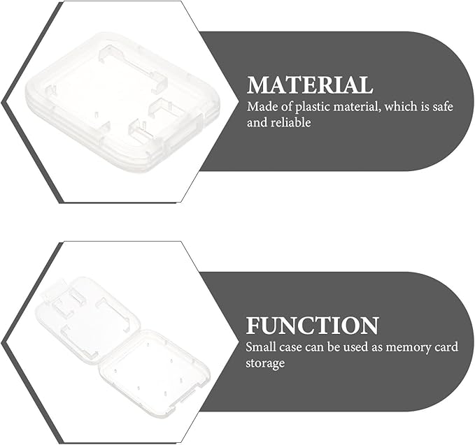 GALPADA 24pcs 24pcs Transparent Memory Card Storage Organizer Case with Lid Portable Protective Storage Box for Secure Protection and Easy Carry