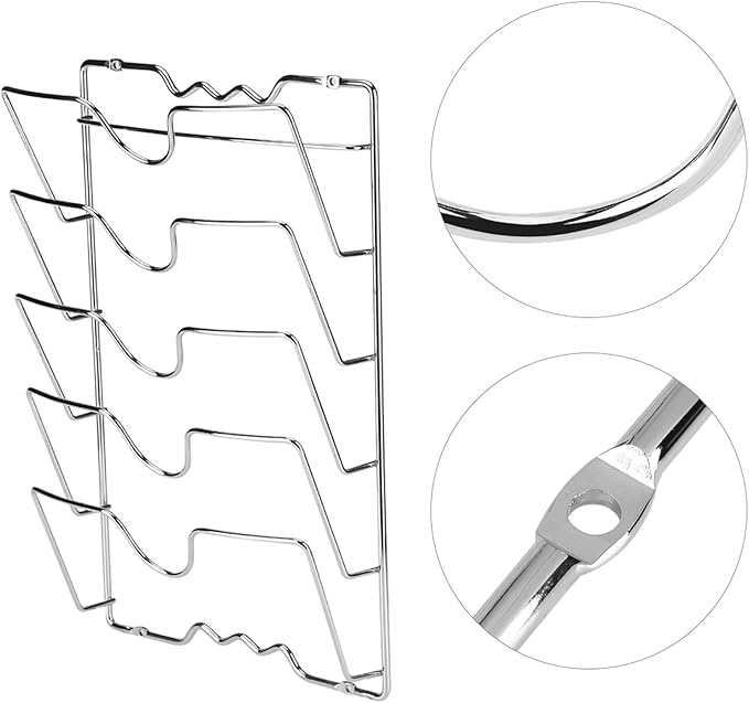 Keenso Heavy Duty Pan Lid Holder Creates Space Efficiently for Kitchen Cabinet Organization