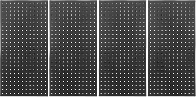 Keenso Pegboard Accessories, Metal Wall Panels Set with Hooks and Bins, Customizable Tool Storage System for Garage and Workbench