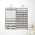 Voyyphixa Hanging jewelry Organizer, Jewelry Organizer Wall with two Transparent Jewelry Storage bag, Hanging Earring Organizer for Rings Bracelets Watches and Hairpins