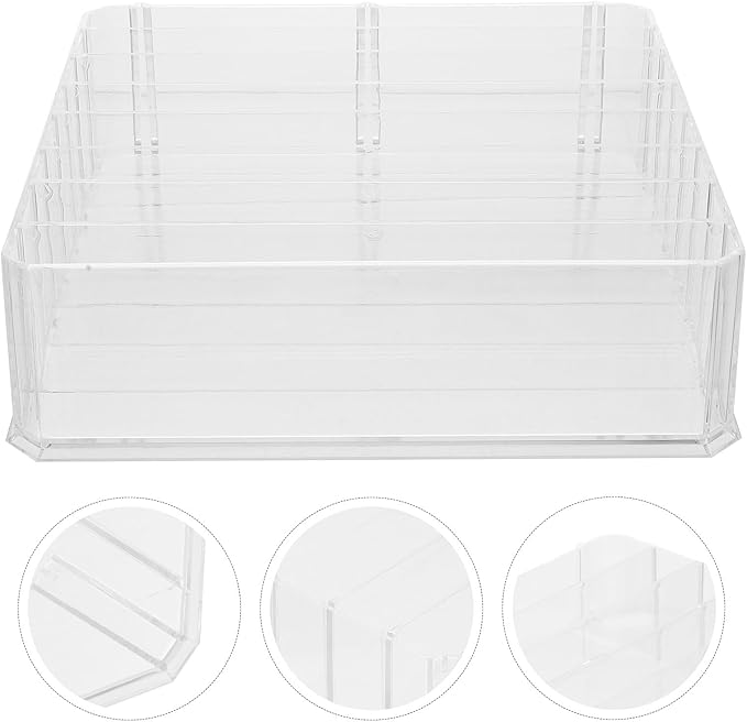BESPORTBLE Cosmetics Palettes Storage Box with Compartments Makeup Organizer Stand for Eyeshadow Palettes Blush Lipstick Holder and Stylish Makeup Case for Vanity Counter