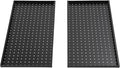 Fafeicy 2Pcs Black Pegboard Metal Wall Panel 24x12 Inches Heavy Duty Organizer for Shop Garage Storage