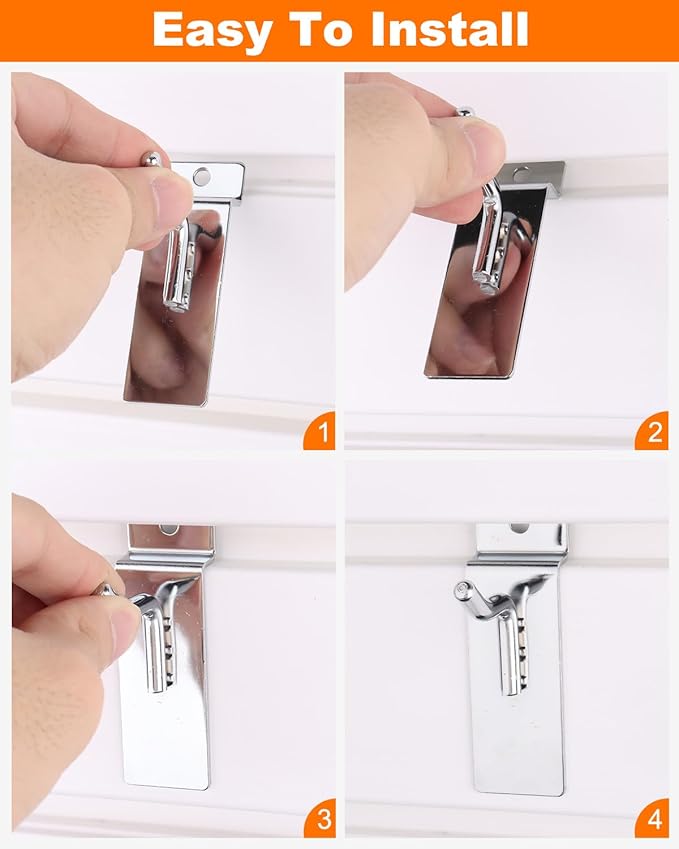 1" Slatwall Hooks, 30 Pack Slat Wall Accessories Hanging Display Hooks for Retail Home Efficient Storage, Sliver