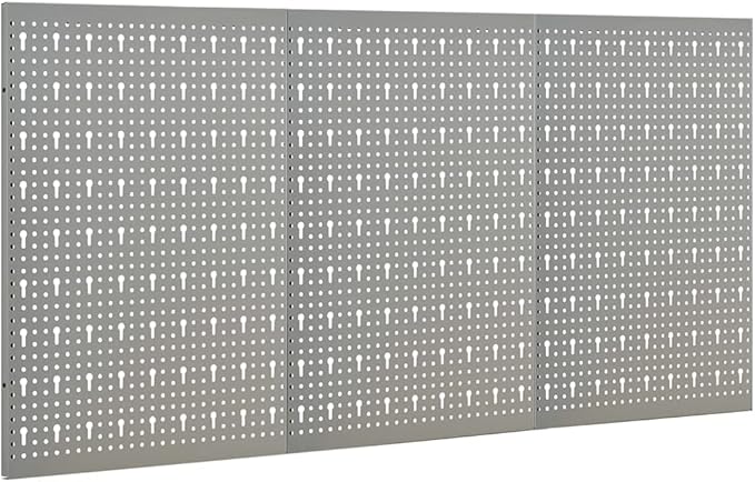 Wall-Mounted Peg Boards 3 pcs 15.7"x22.8" Steel 145349