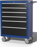 6-Drawer Rolling Tool Chest with Locking Wheels & Drawers, 13" D x 24.2" W x 36.6" H Mobile Tool Storage Cabinet, Heavy-Duty Garage Organizer w/Ergonomic Handle