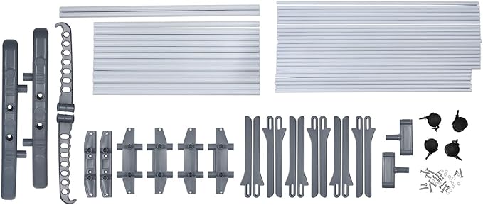 Drying Rack, 29.92*19.69*67.72inch 4 Tier Folding Clothes Drying Rack Rolling Laundry Garment Dryer Stand Multifunctional Stainless Steel Dryings Racks with Wheels for Bedrooms Lofts Balconies Patios