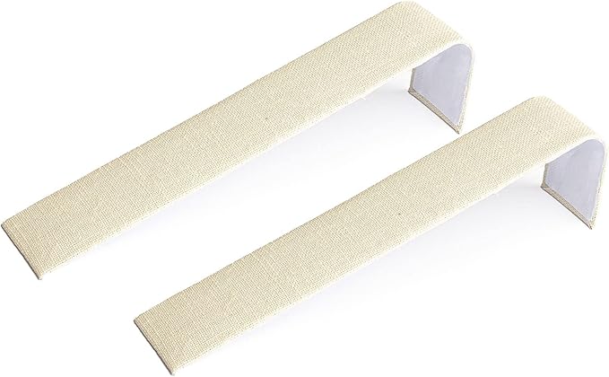 Novel Box 2 Pack Bracelet/Watch Ramp Beige Linen 2x8.25x2 Inches - Slim and Sleek Ramps for Jewelry Display - Bracelet Holder Organizer Stand for Wedding, Selling & Personal Use