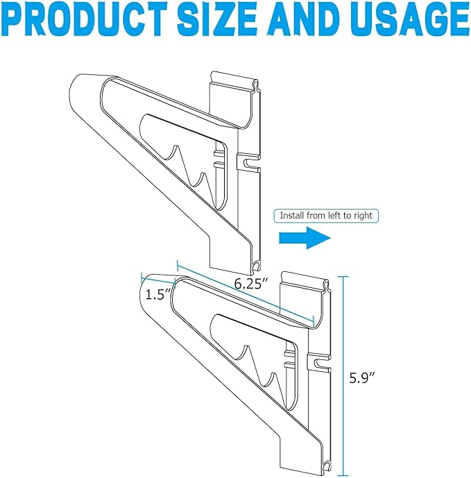 Poskad Snowboard Wall Mount Rack,Adjustable Storage Layers Space Saving Design,Home and Garage SKi Board Storage. (3 Set)