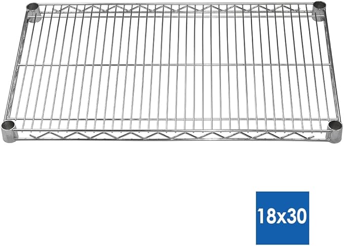 Shelving Inc. 18" d x 30" w x 64" h Chrome Wire Shelving with 6 Tier Shelves, Weight Capacity 800lbs Per Shelf