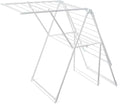 Amazon Basics Foldable 2-Wing Metal Clothes Drying Rack, 61x23.6x39.3 inches, White