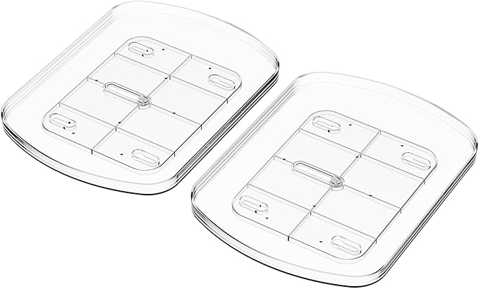 Yieach Clear Refrigerator Lazy Susan Turntable,15.7''x11.8'',Rectangular Fridge Turntable Organizer,Large Rotating Fridge Tray for Kitchen,Countertop,Pantry,Cabinet,Jars and Condiment Organizer,1 Pack