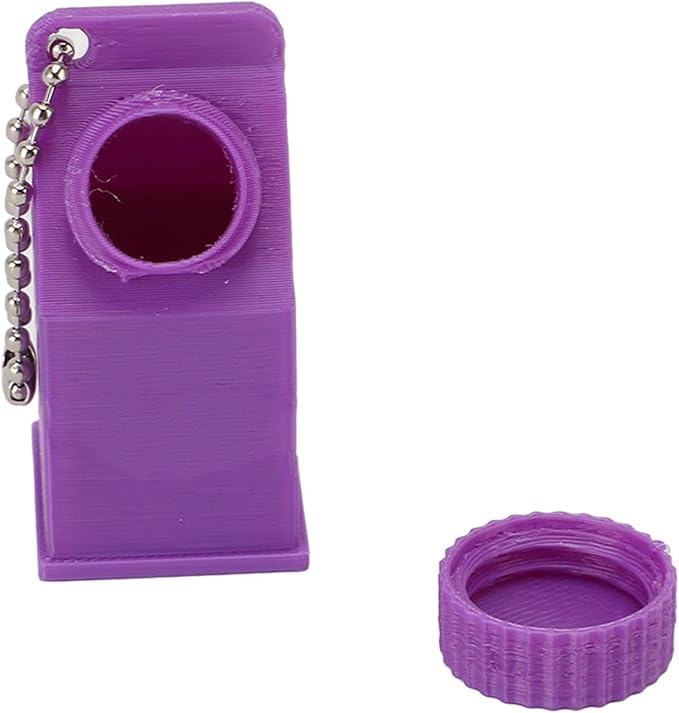 TOPINCN Milk Carton Box Keychain,Tolerant Holder Milk Carton Keychain Holder Mini Lactose Intolerance Pills Case Keychain Container (Purple)