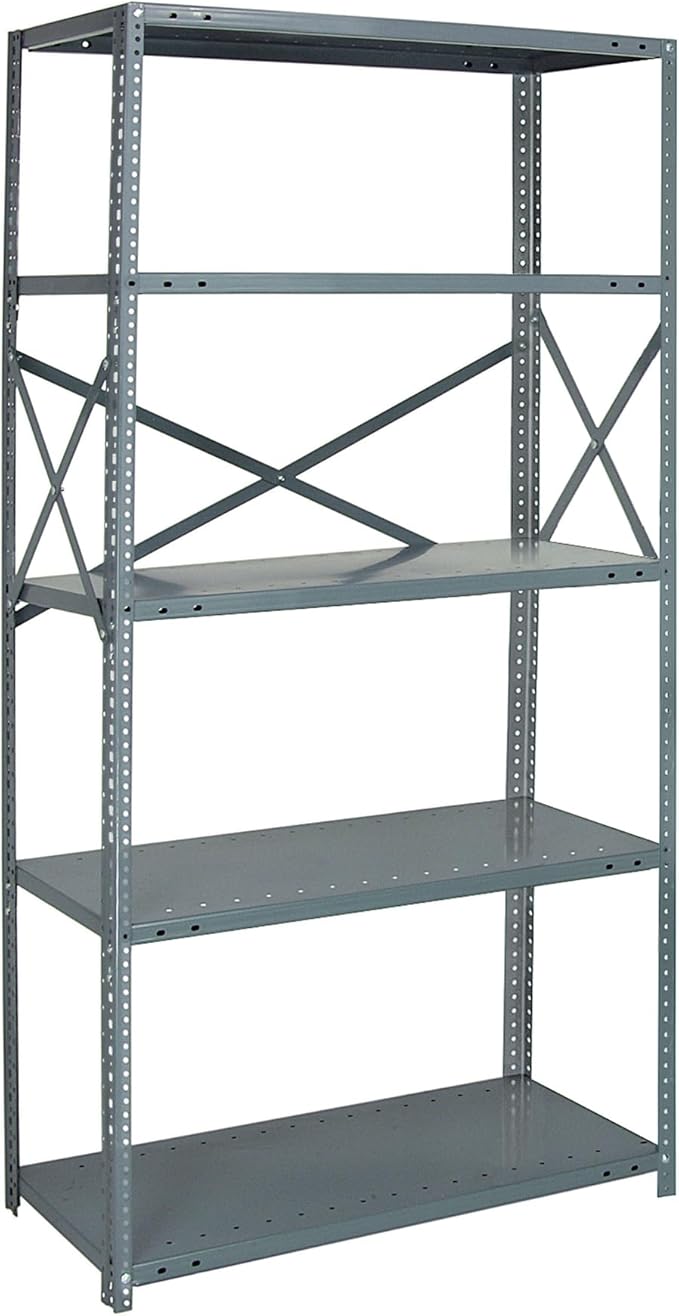 Quantum Storage Systems 75-1836-5 IRONMAN Solid Heavy Duty 5 Shelves 75" H x 36" W x 18" D