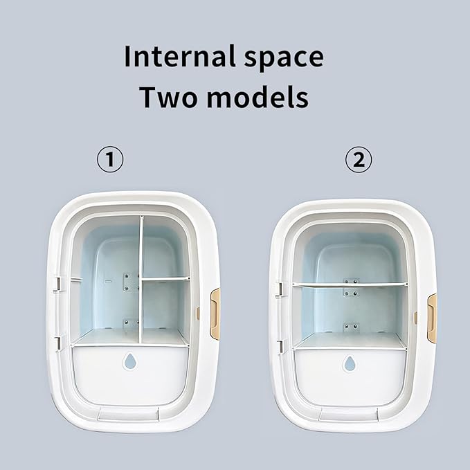 11 Liter Skincare Fridge, Makeup Refrigerator with Dimmable LED Mirror Door, Personal Beauty Fridge with Cooler & Warmer for for All Cosmetics and Skincare Needs (11Liter)