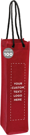 DISCOUNT PROMOS Non-Woven Vineyard Two Bottle Wine Bags