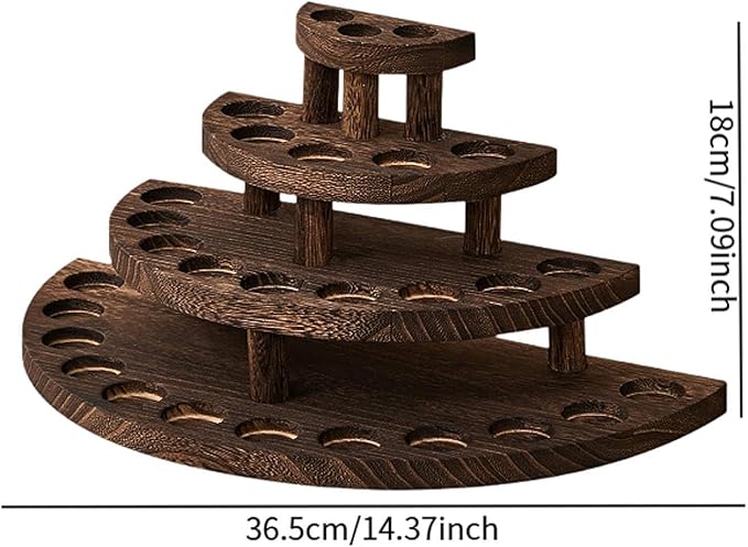 Essential Oil Storage Rack for 29 Bottles 4 Tier Wood Essential Oil Bottle Holder Organizer for Home SPA