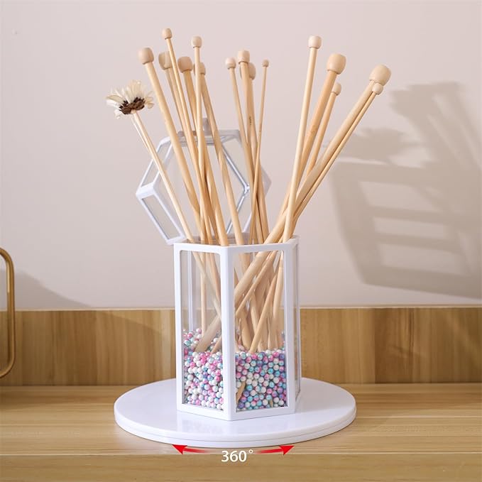 9 inch Small Lazy Susan Turntable Acrylic Ball Bearing Rotating Tray for Spice Rack Table Cake Kitchen Pantry Decorating Bathrooms, 30-lb Load Capacity (360˚ Rotation) – Transparent