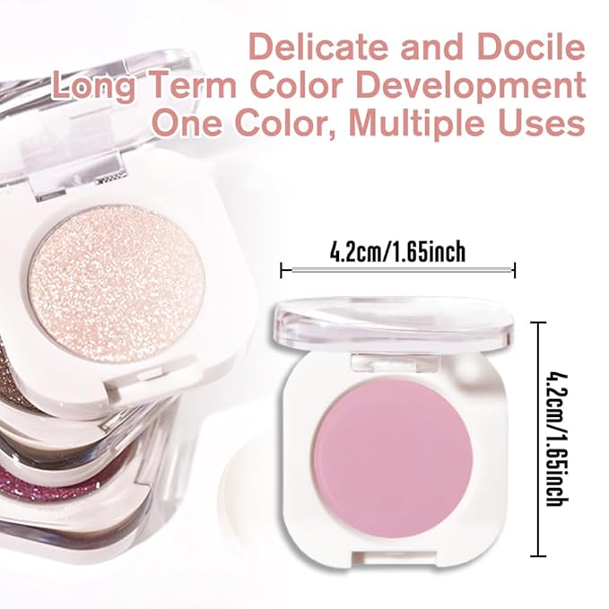 Light Pink Peach Single Matte Eyeshadow Makeup, Neutral Powde Eye Shadow for Women, Pink Eyeshadow Palette Pigmented Waterproof, sombras para ojos, Lightweight Blendable, Girls Christmas Gift