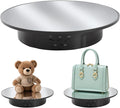 Rotating Display Stand Turntable Stand Spinning Stand for Product Shows White,7.87inch /17.6lbs Max Load,Black Round
