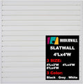 Slatwall Panels 4'x 4' Garage Slat Wall Storage Systems, Slat Wall Paneling Garage Wall Organizer, White Slat Board PVC Wall Panels Slatwall Displays Garage Tool Organizer Wall Mount Ladder Bike Rack