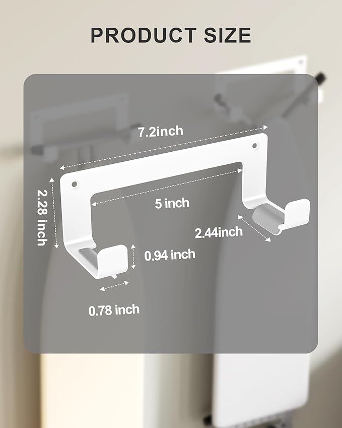 Extra Large Ironing Board Hanger Wall Mount Stainless Steel, Y T Leg Ironing Board Holder Wall Mount for Laundry Room, Iron Board Hooks for Wall Heavy Duty, White