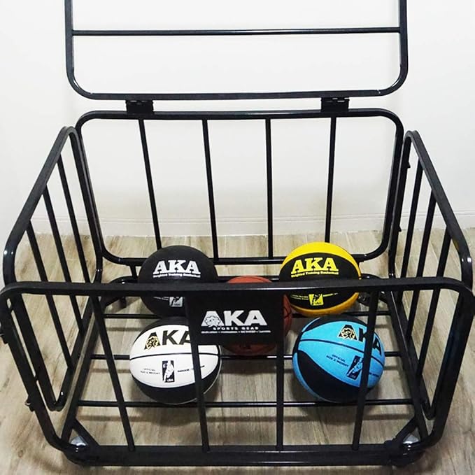 AKA Sports Ball Equpment Cart | Ball Storage for Soccer, Volleyball, Football | Ball Organizer | Ball Rack with Wheels