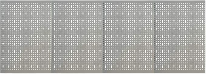 Wall-mounted Peg Boards 4-Pack, 15.7"x22.8" Steel, Versatile Tool Organization, Gray,145350,Gray